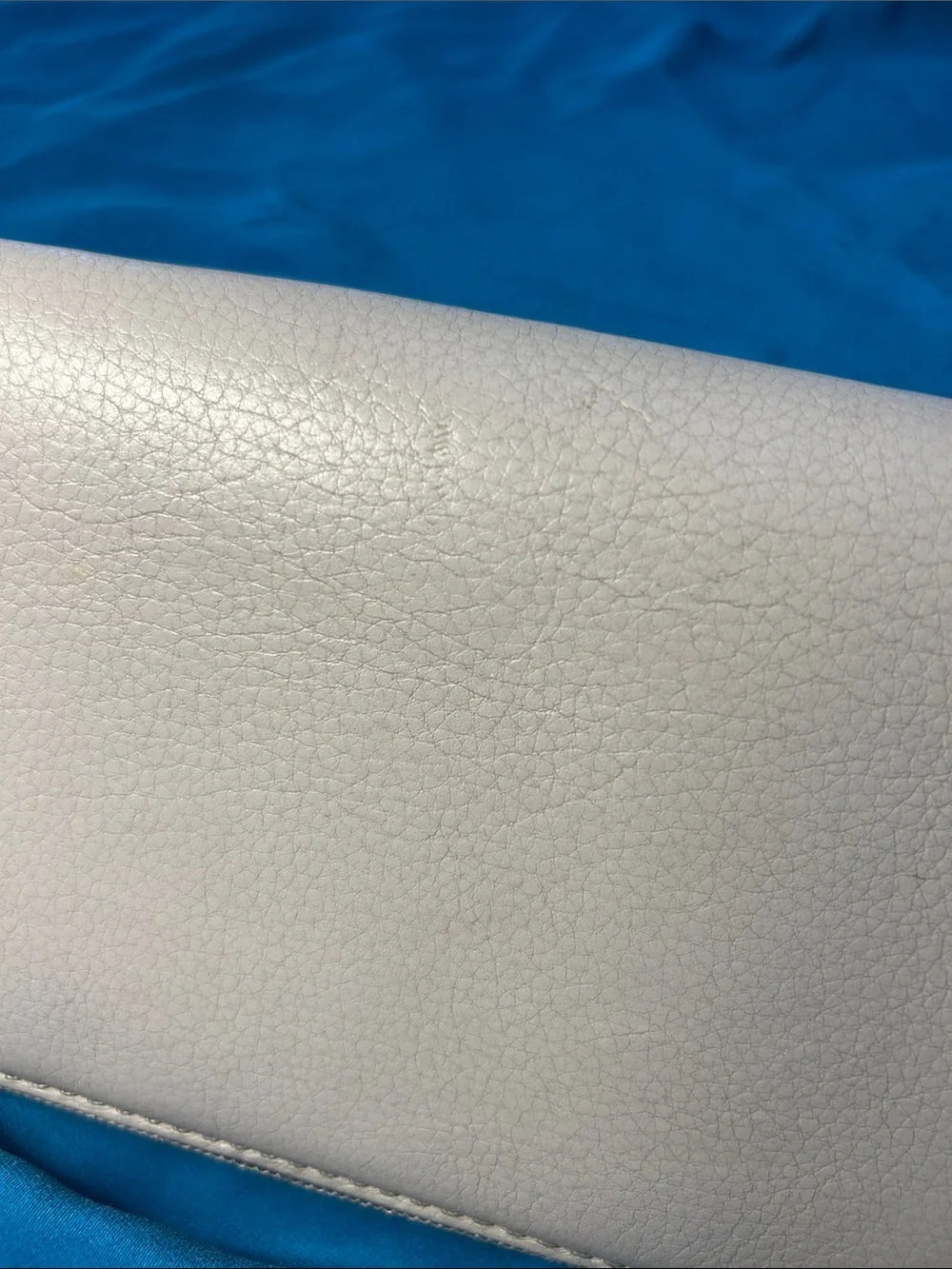 Michael Kors Cream Pebbled Leather Zip-Around Wallet with Gold Plate